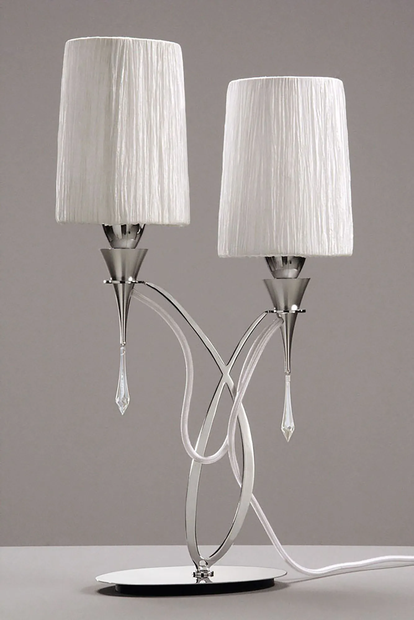 Lucca Crystal Table Lamps Mantra Shaded Table Lamps